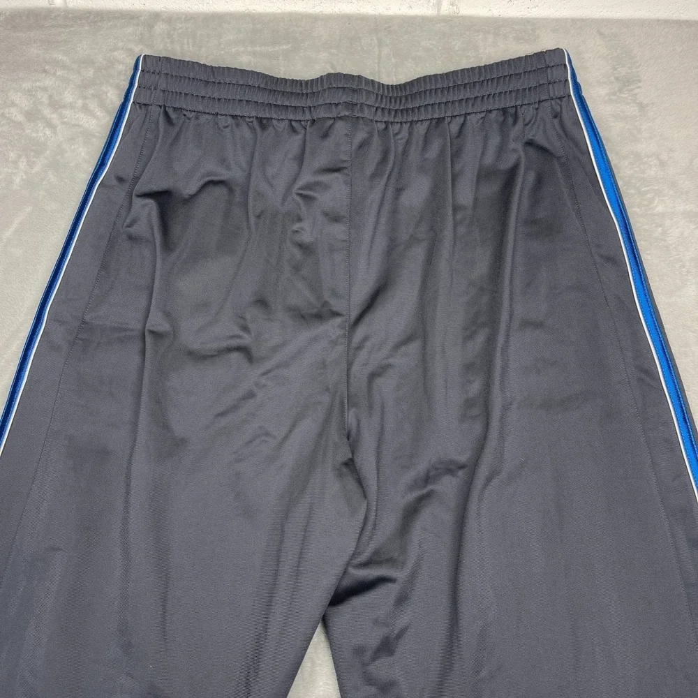 Adidas Pants Mens XL Gray Blue Stripes Athletic Gym Training Deadstock Track Y2k